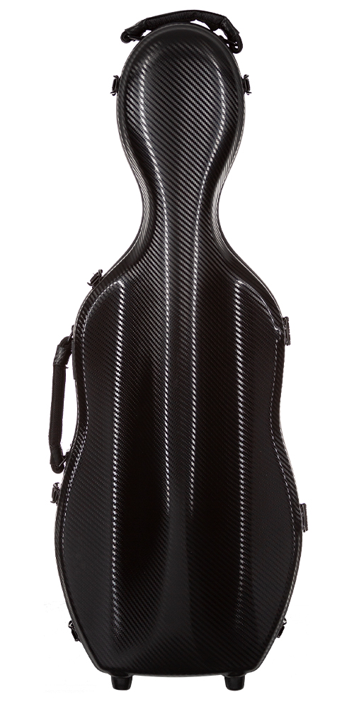 Tonareli Shaped Polycarbonate Viola Case w/Wheels Special Edition Black Titanium VAPC1023 